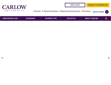 Tablet Screenshot of carlow.edu